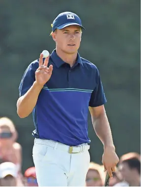  ?? JOHN DAVID MERCER/USA TODAY SPORTS ?? Jordan Spieth posted scores in the 60s in his last three rounds at the PGA Championsh­ip to finish at 8 under.