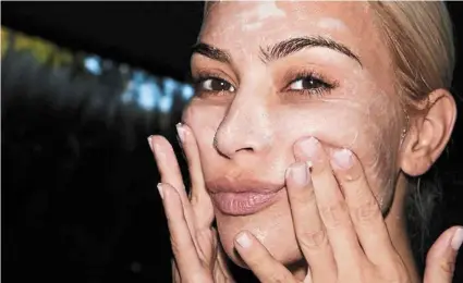  ?? — Kim Kardashian/Instagram ?? Kardashian released her new skincare line sKKN by Kim in June.