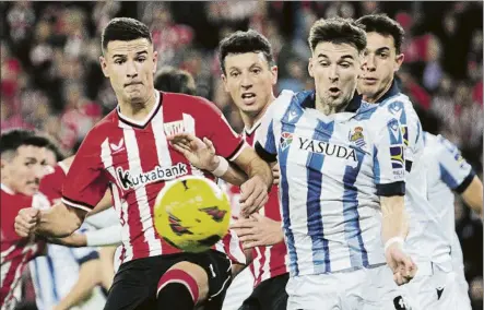  ?? FOTO: JUAN ECHEVERRÍA ?? Athletic y Real Sociedad pueden verse nuevamente las caras en la semifinal de Copa a doble partido