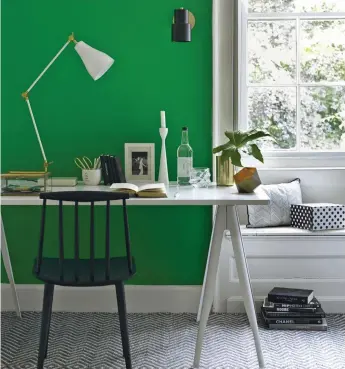  ??  ?? Stylish study: Enhance your desk with the Alain lamp, £119 at pooky.com