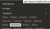  ??  ?? You can browse presets by Input Source, FX Type, Character, Amplifier, Genre and more