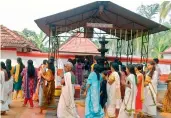  ??  ?? The Shiva temple at Kalikavu