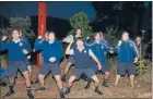  ??  ?? Dawn was just breaking as students from St Patrick’s College Silverstre­am gave a rousing haka to welcome the rahui post that stands by the stream near their playing fields.