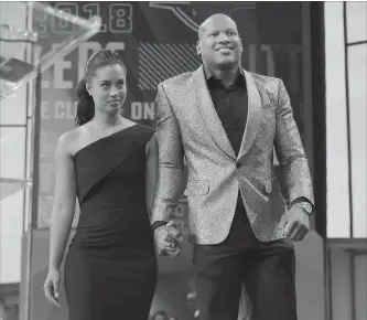 ?? DAVID J. PHILLIP THE ASSOCIATED PRESS ?? Seeing Ryan Shazier walk out on stage at the NFL draft just months after sustaining a serious back injury was both inspiring and sobering.