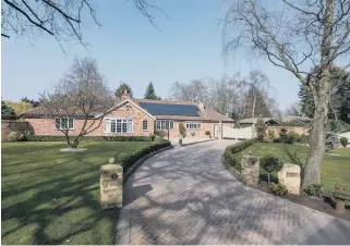  ?? ?? IDYLLIC: This house is in the pretty village of Sutton-on-the Forest, which is close to both York city centre and Easingwold. It runs on renewable energy thanks to heat pumps and solar panels.