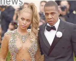  ??  ?? Beyonce is shown with her husband Jay Z at a fashion event in Hollywood.