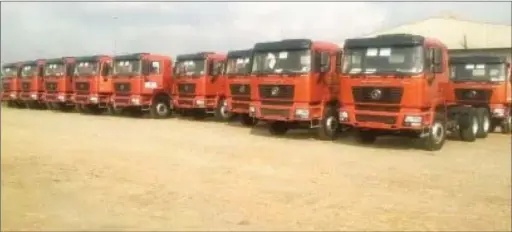  ??  ?? Shacman trucks assembled in ANAMMCO plant in Enugu