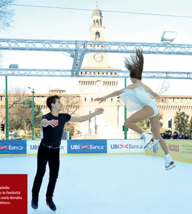  ??  ?? Via Beltrami Fino al 31 gennaio, la pista di via Beltrami di fronte al Castello Sforzesco resta aperta ogni giorno dalle 10 alle 24, salvo le festività quando si prolunga l’orario fino alle 2. Parte del ricavato sarà donato a Comunità Nuova, per...