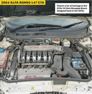  ?? ?? There’s a lot of heritage in the GTA’S V6 that Giuseppe Busso designed back in the 1970s.
