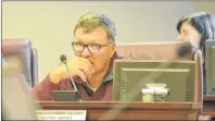  ?? COLIN MACLEAN/JOURNAL PIONEER ?? Summerside City Coun. Brent Gallant during Tuesday night’s Committee of Council meeting.