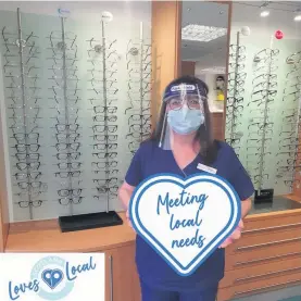  ??  ?? Vision of success
Staff at David Walker Opticians are backing the initiative