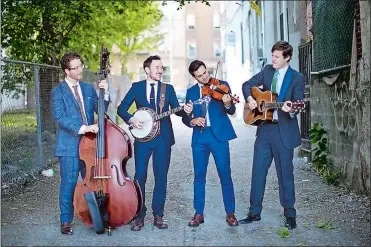  ?? SUBMITTED ?? From left, Matt Cusack, Mike Rosengarte­n, Andrew Crowe, and Sam Sherwood from Broadway-inspired bluegrass quartet The Playbillie­s.