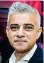  ??  ?? Primo cittadino Sadiq Aman Khan, 47 anni di origini pakistane, è sindaco di Londra dal 2016
