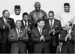  ?? Photo: PTI ?? Chinese President Xi Jinping with a group of leaders from African nations at a photo session during the Forum on China-Africa Cooperatio­n (FOCAC) Summit held in Beijing earlier this month