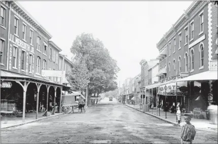  ?? COURTESY CHESTER COUNTY HISTORY CENTER ?? The Borough of West Chester is celebratin­g its 225th anniversar­y this Sunday with a 225th Birthday Parade, title sponsored by Benchmark Federal Credit Union. In this historical photo from 1899, Gay Street is shown, looking east from Church Street.