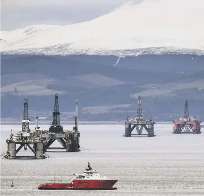  ??  ?? 0 Hopes that the North Sea oil industry could ‘bankroll’ Scotland have been dashed as the price of oil has slumped