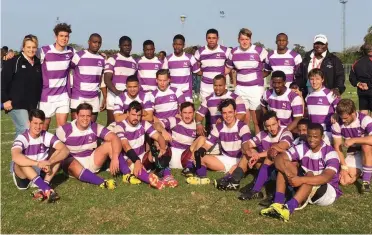  ??  ?? The Rhodes University 1st rugby team seen during Inter-Varsity.
