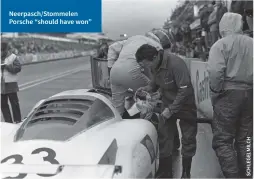  ??  ?? Neerpasch/stommelen Porsche “should have won”