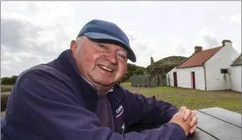  ?? Killorglin native and Quin, County Clare resident Michael Houlihan was our OPW guide on Scattery Island on Wednesday. Photo by John Reidy ??