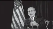  ??  ?? Federal Reserve Chairman Ben Bernanke speaks Wednesday in Washington.