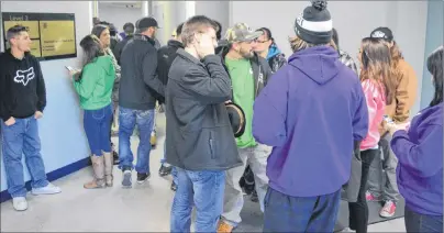  ?? CAPE BRETON POST PHOTO ?? About 80 people attended a bail hearing Friday in Sydney to show support for a man charged with drug traffickin­g. Donald Campbell and two others were charged after Cape Breton Regional Police raided a medical marijuana dispensary last week.