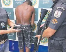  ?? DIVULGAÇÃO/PMERJ ?? Dono da arma, o menor apreendido já tinha passagem pela polícia