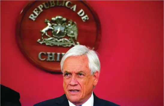  ?? EFE ?? El presidente chileno, Sebastián Piñera, también abrió una investigac­ión por la millonaria compravent­a de la Minera Dominga