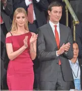  ?? MANDEL NGAN, AFP/GETTY IMAGES ?? Ivanka Trump attends her father’s speech to Congress on Feb. 28 with her husband, Jared Kushner, Trump’s senior adviser. The couple maintain substantia­l real estate holdings.