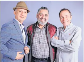  ??  ?? Mino D’Blanc, Roberto Hernández y Jorge Gidi protagoniz­an la puesta en escena.