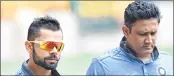  ??  ?? Virat Kohli with the then coach Anil Kumble