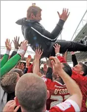  ??  ?? HERO: Barnsley manager David Flitcroft