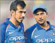  ?? AFP ?? Former South Africa spinner Paul Adams feels while Yuzvendra Chahal has consistenc­y, Kuldeep’s googly is troubling.