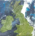 ??  ?? MY IMAGE of the week: the satellite photo of the UK and Eire under completely cloudless skies. Strangely surreal.