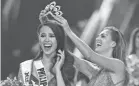  ??  ?? Catriona Gray of the Philippine­s is crowned Miss Universe 2018.