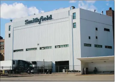  ?? (AP) ?? The Smithfield pork processing plant in Sioux Falls, S.D., is one of many that may have to adjust its production speed to meet USDA guidelines.