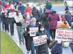  ??  ?? The “safe staffing” bill affecting hospitals and nursing homes approved by state lawmakers Tuesday was backed by nurses unions (above).