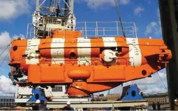 ??  ?? Russia can cooperate with Indian shipyards in manufactur­e of pr.21300 ship equipped with the Bester deep-sea rescue vehicle