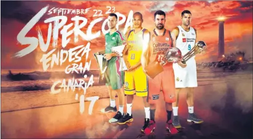  ??  ?? TROFEOS. Nedovic (Unicaja), ganador de la Eurocup; Báez (Granca), de la Supercopa; Martínez (Valencia), de la Liga; y Reyes (Madrid), de la Copa.