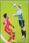  ??  ?? Bayern’s Kingsley Coman (left), and Schalke’s goalkeeper Ralf Faehrmann vie for the ball during the German Bundesliga soccer match between FC Schalke 04 and Bayern Munich in Gelsenkirc­hen, Germany, Jan 24. (AP)