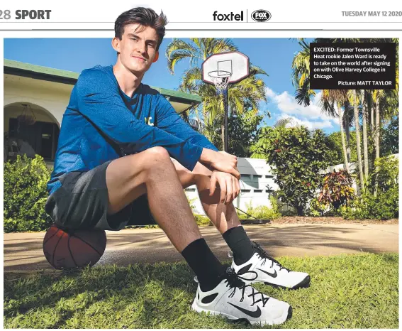  ??  ?? EXCITED: Former Townsville Heat rookie Jalen Ward is ready to take on the world after signing on with Olive Harvey College in Chicago.
Picture: MATT TAYLOR