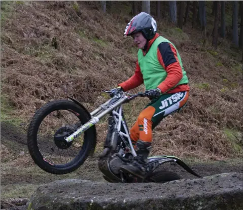  ??  ?? Frank Blackburn in action at the scrambling event at Cloughea, Manor Kilbride.