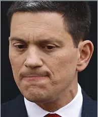  ??  ?? Secrecy: Ex-Foreign Secretary David Miliband