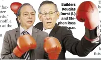  ??  ?? Builders Douglas Durst (l.) and Stephen Ross
spar.