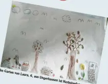  ??  ?? Im
Garten von
Laura,
6, aus
Ungerhause­n ist Herbstanfa­ng.