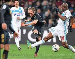  ??  ?? En Ligue 1, Germain et les Monégasque­s avaient corrigé Marseille (1-4).