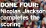  ?? ?? DONE FOUR: Nicolas Jackson completes the scoring