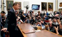  ?? AP ?? FBI Deputy Assistant Director Peter Strzok arrives to testify before the the House Committees on the Judiciary and Oversight and Government Reform during a hearing on "Oversight of FBI and DOJ Actions Surroundin­g the 2016 Election," on Capitol Hill.