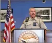  ?? JESSE MOYA/Taos News ?? Taos County Sheriff Jerry Hogrefe announced that 16 people were arrested this last weekend in a planned warrant roundup.