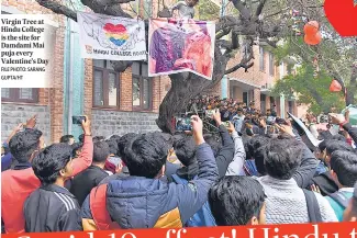  ?? FILE PHOTO: SARANG GUPTA/HT ?? Virgin Tree at Hindu College is the site for Damdami Mai puja every Valentine’s Day