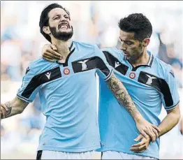  ?? FOTO: GETTY ?? El centrocamp­ista español Luis Alberto celebra su gol al Bolonia